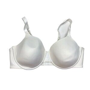 *NWOT Vanity Fair Bra Womens Sz 44DD White Full Coverage Underwire Lace Comfort
